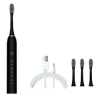 Escova de Dentes Elétrica Sônica Recarregável IPX7 com 6 Modos e 4 Refis – Longa Duração | Casa Vibe Decor
